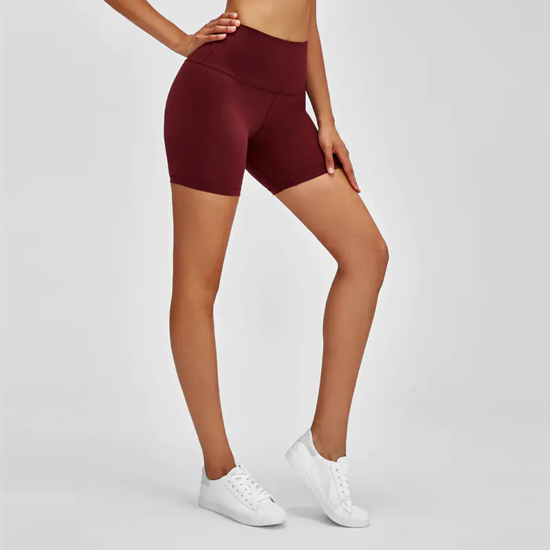 High-Waisted Yoga Shorts for Women - Stretch Fit