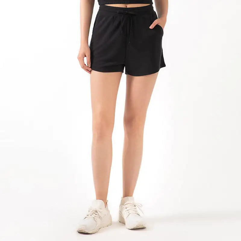 Lace Wide Loose Yoga Shorts for Women's Fitness